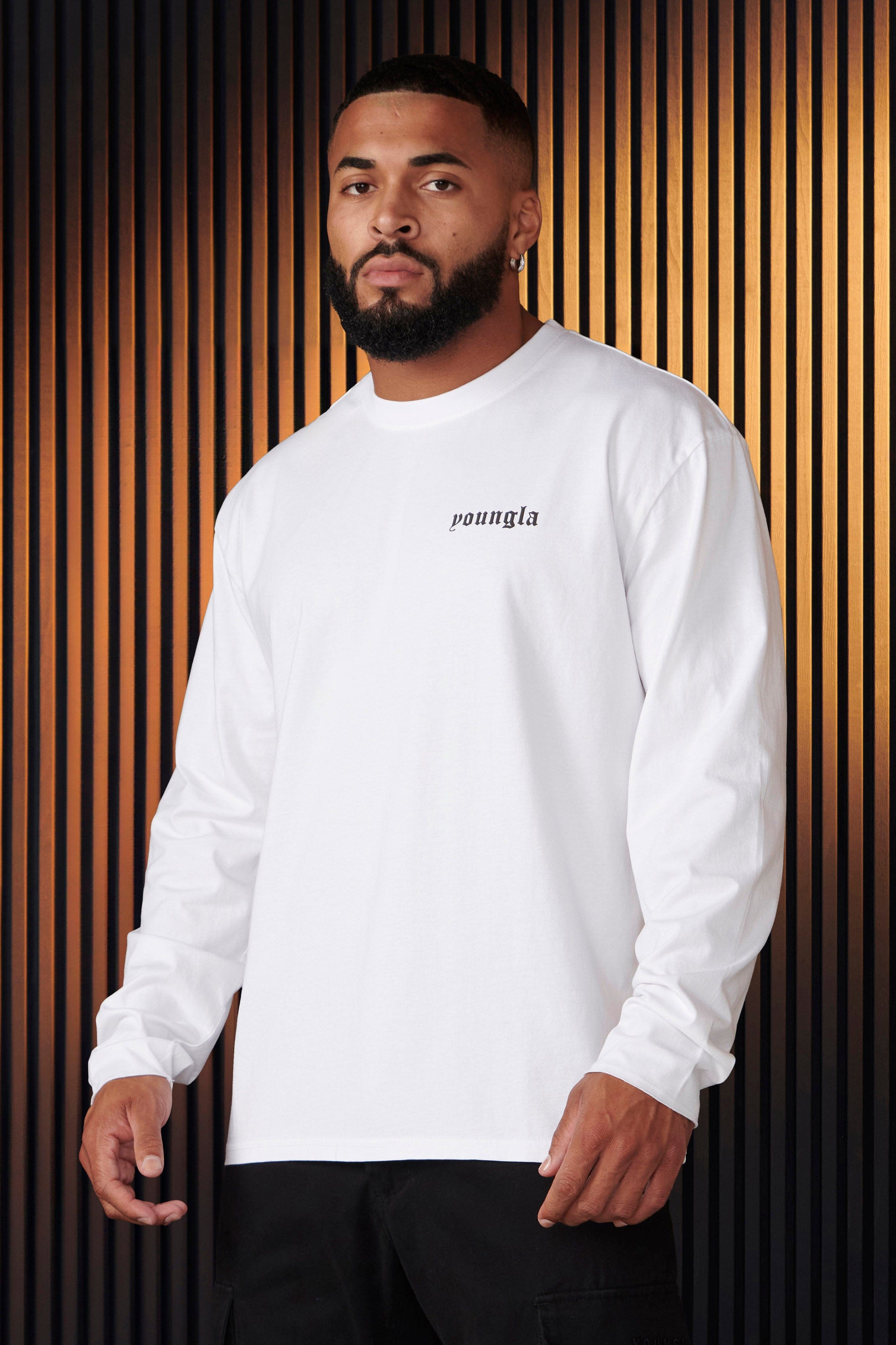Youngla Shirt Mens XL Gray White Performance Long Sleeve