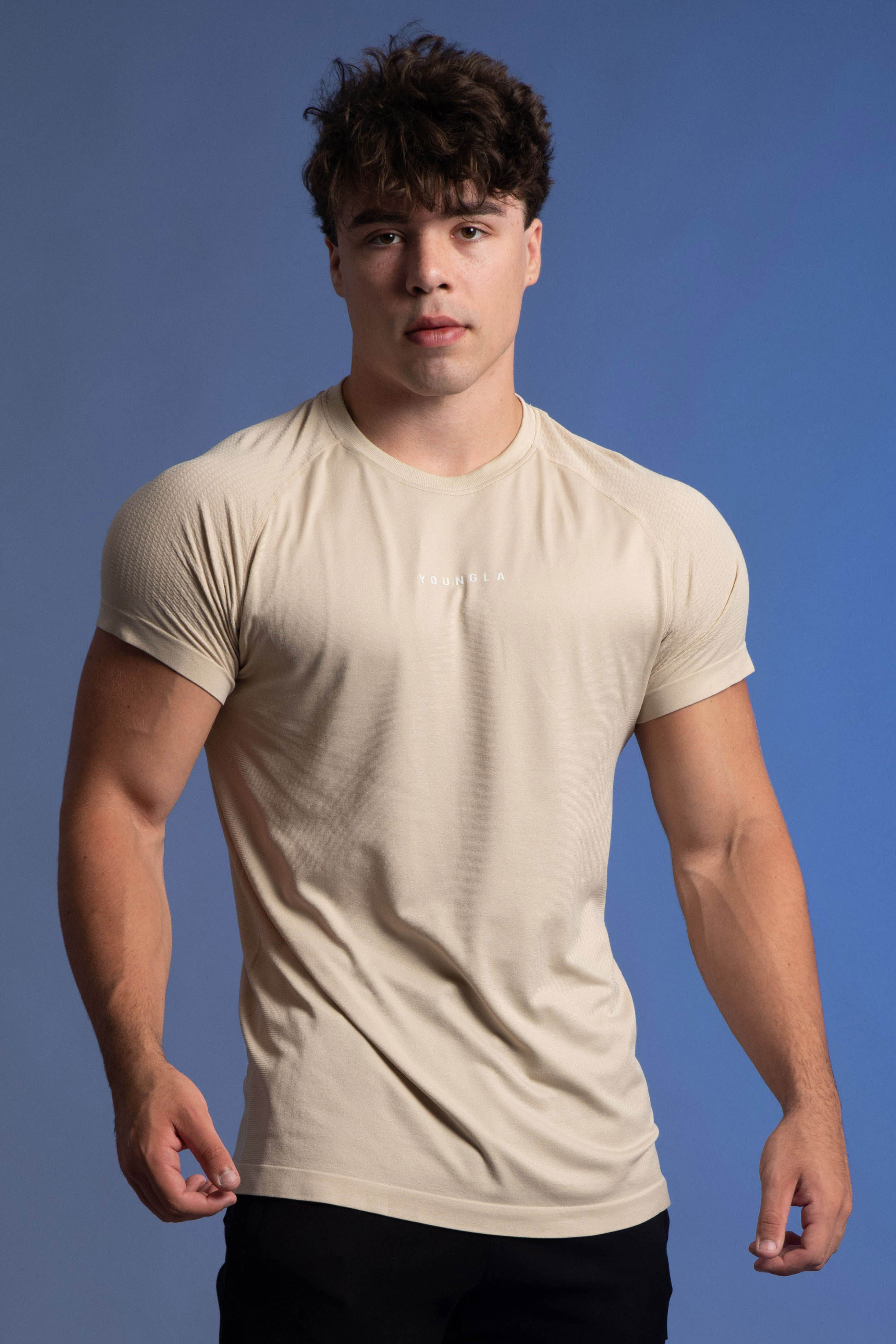 YoungLA Men's Short Sleeve Compression Shirt, Palestine