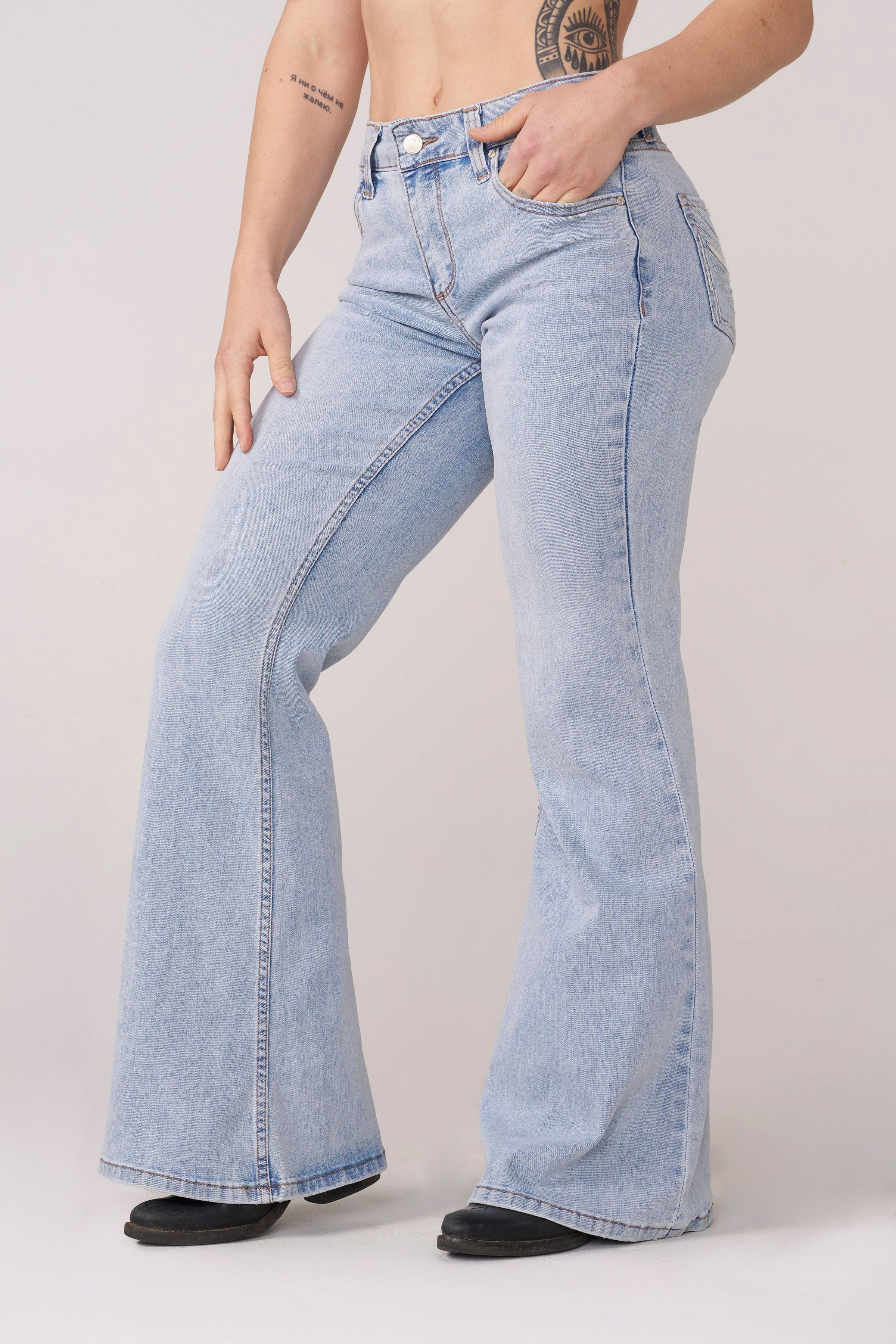 W258 Winged Flare Jeans