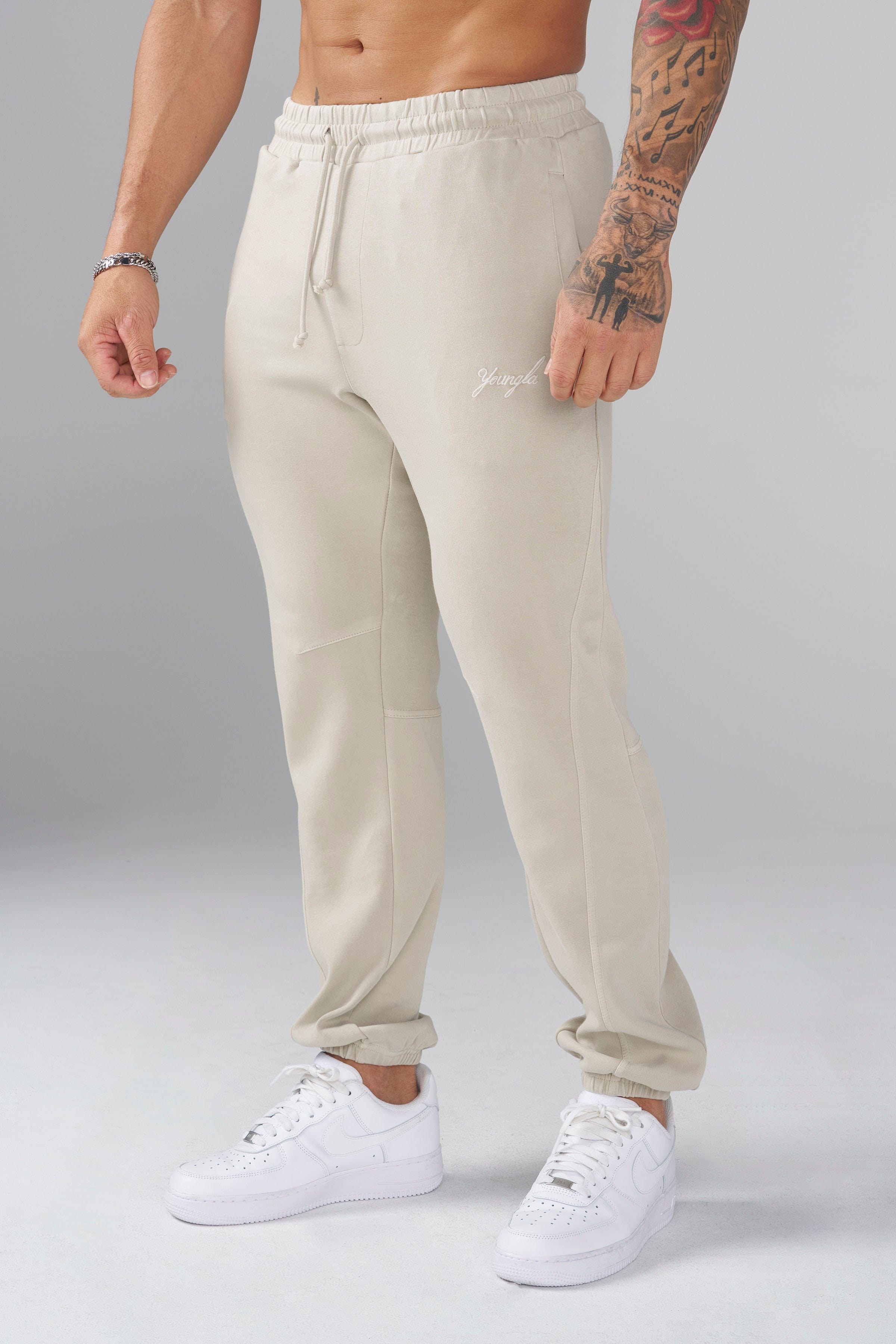 YOUNGLA FOR HIM JOGGERS white sz m retailer