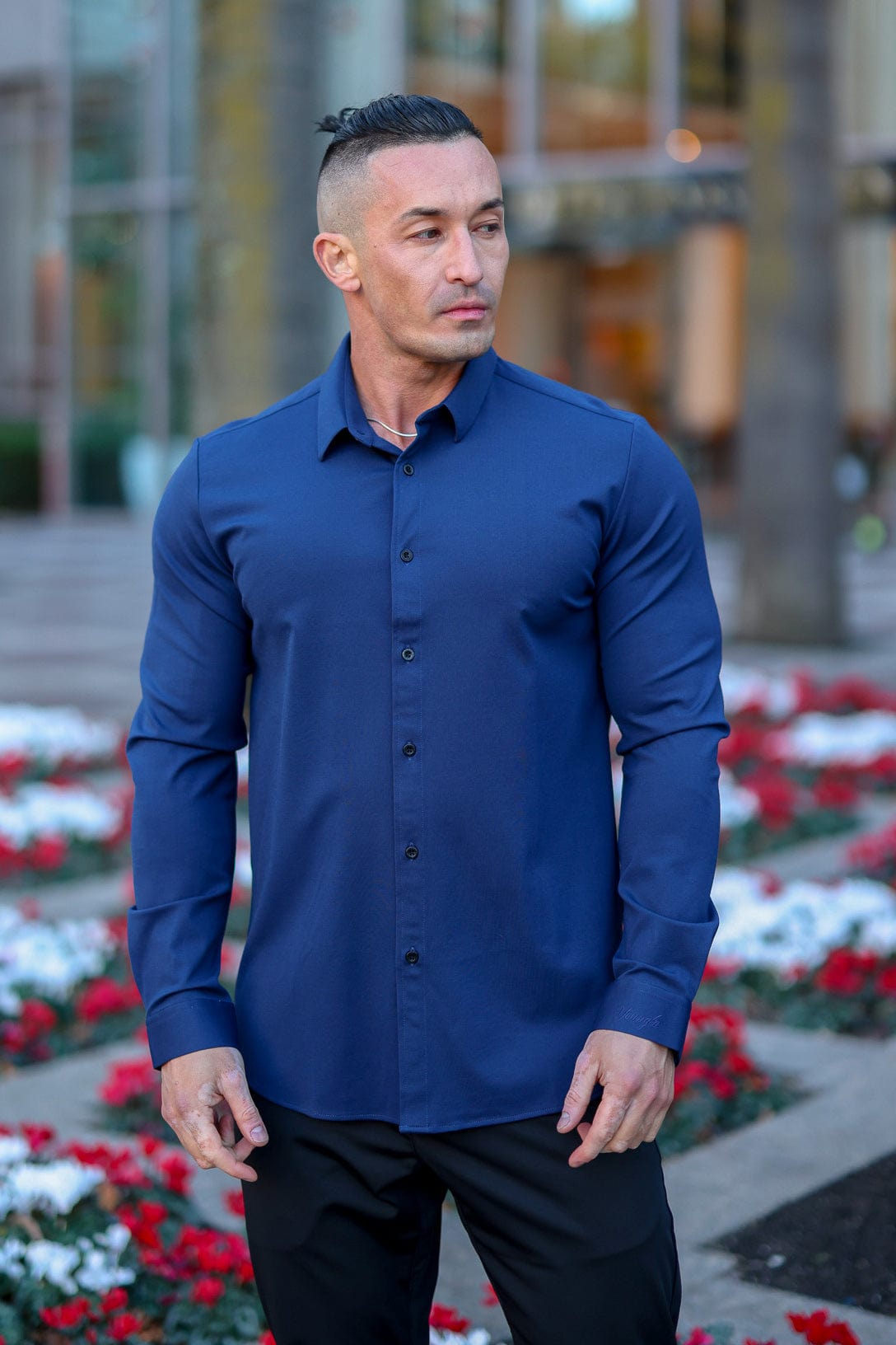 Navy blue formal dress for men best sale