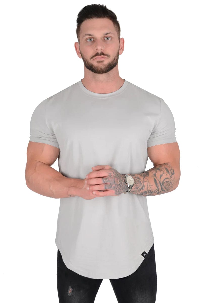 Youngla 402 Perfect Tee Scallop Bottom Grey Small