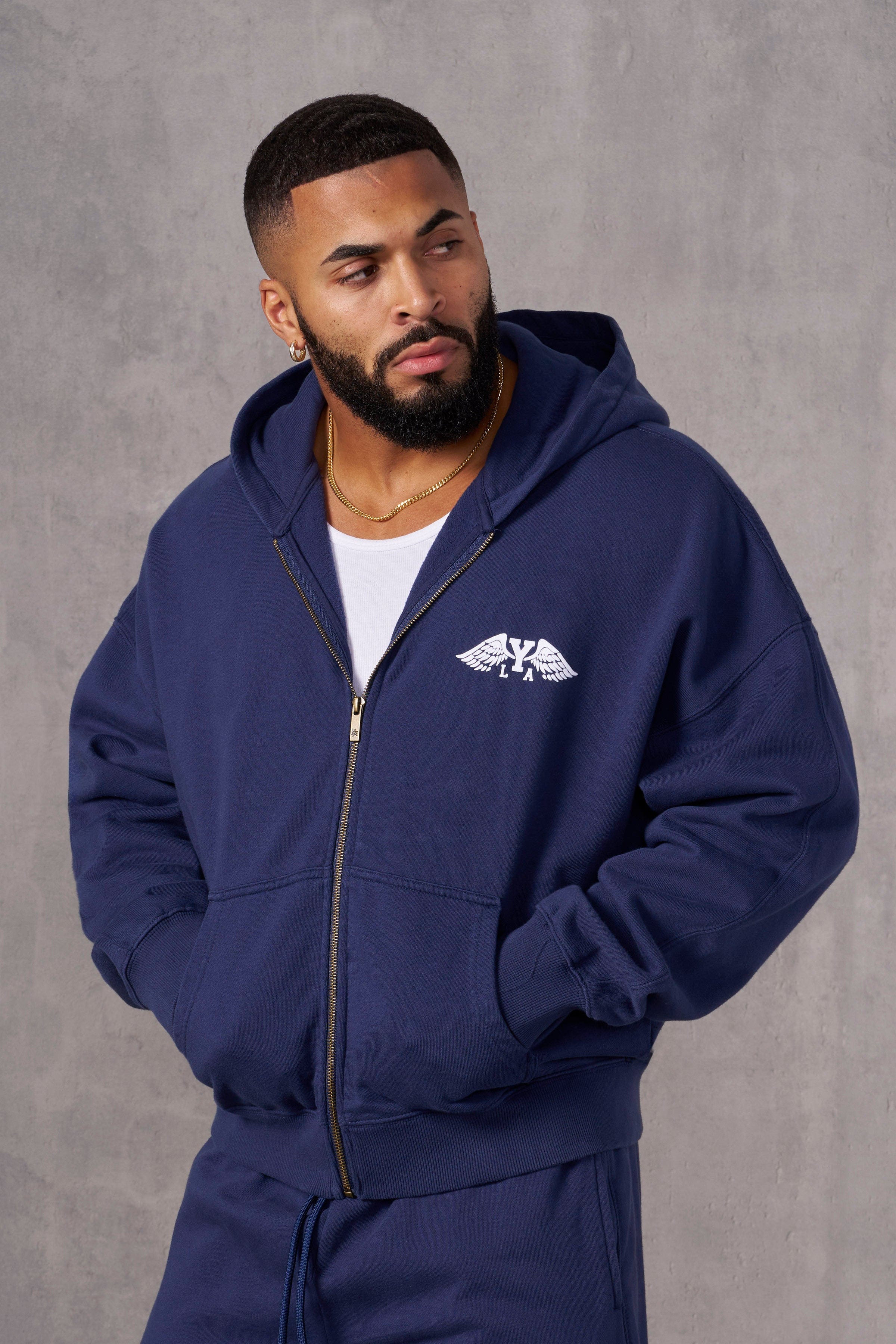 Blue maverick hoodie on sale