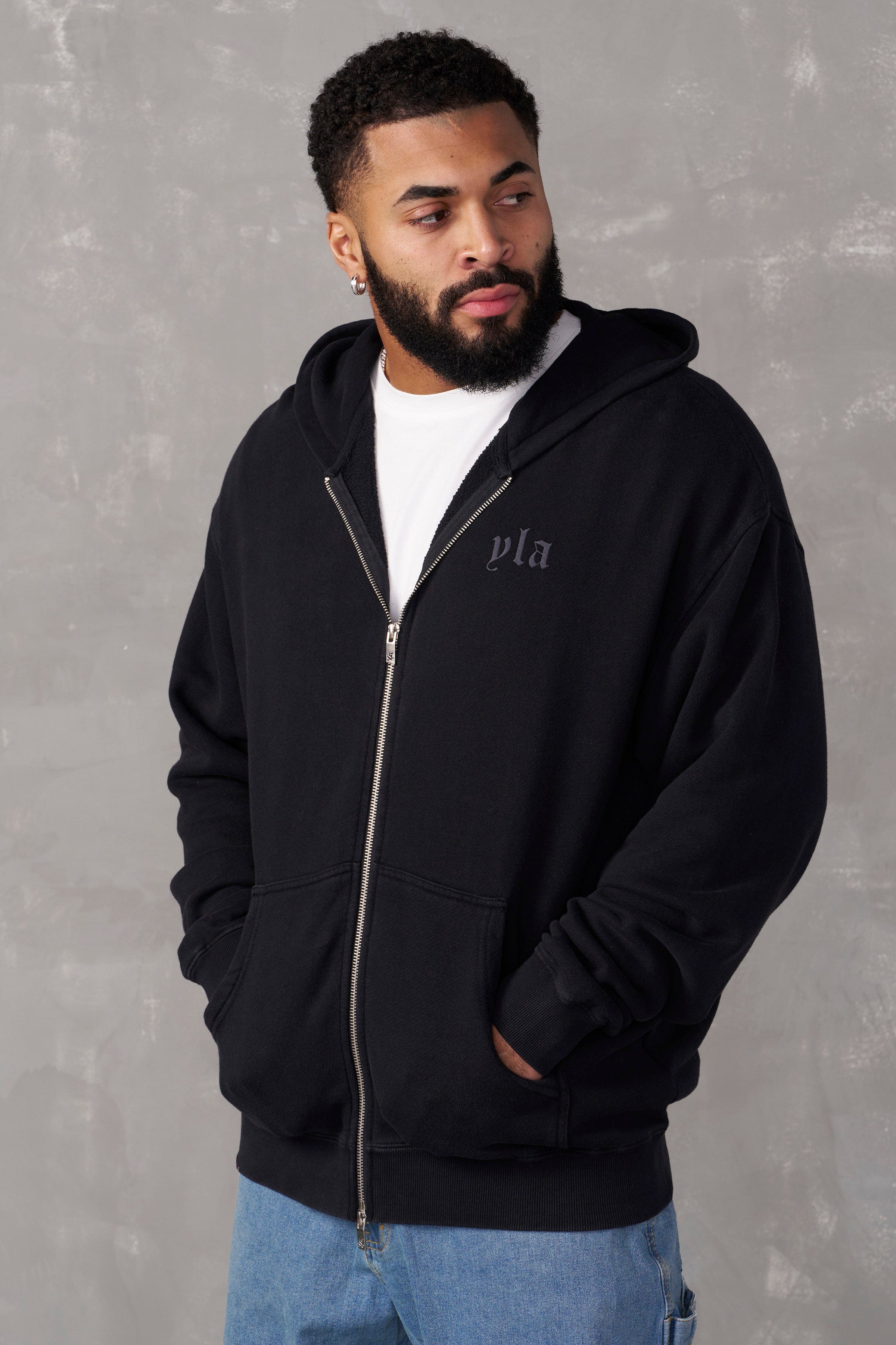 YOUNGLA deals 548 DREAMER HOODIE BLACK