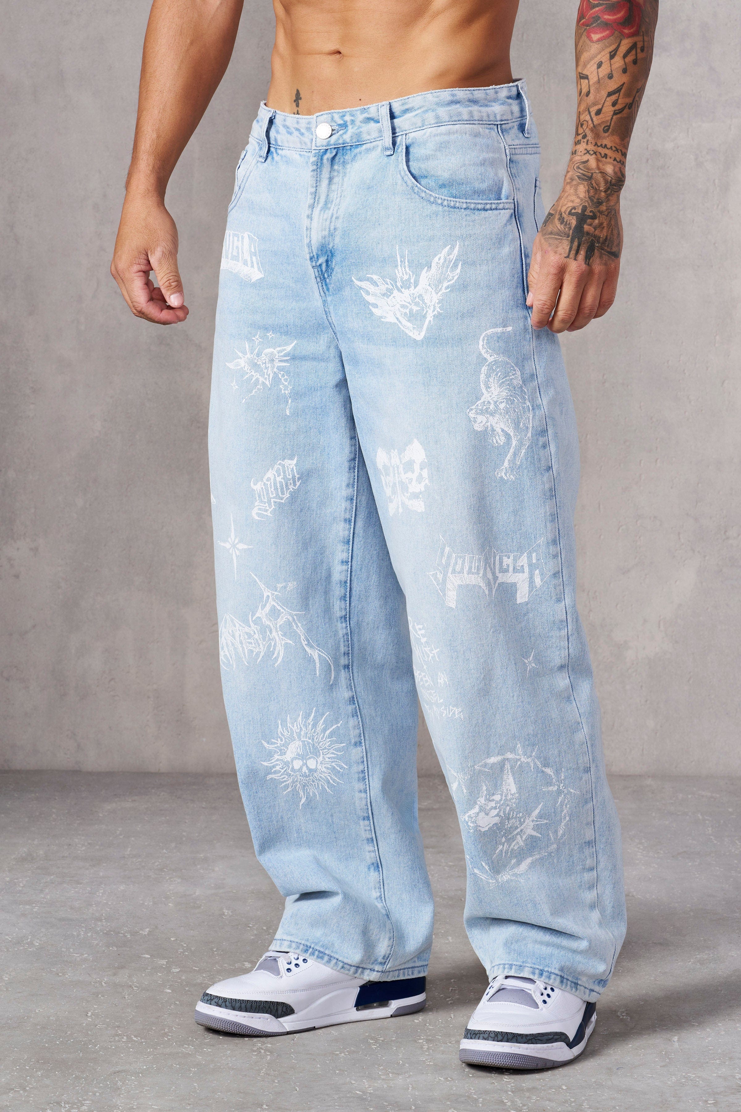 Youngla mens shops blue jeans