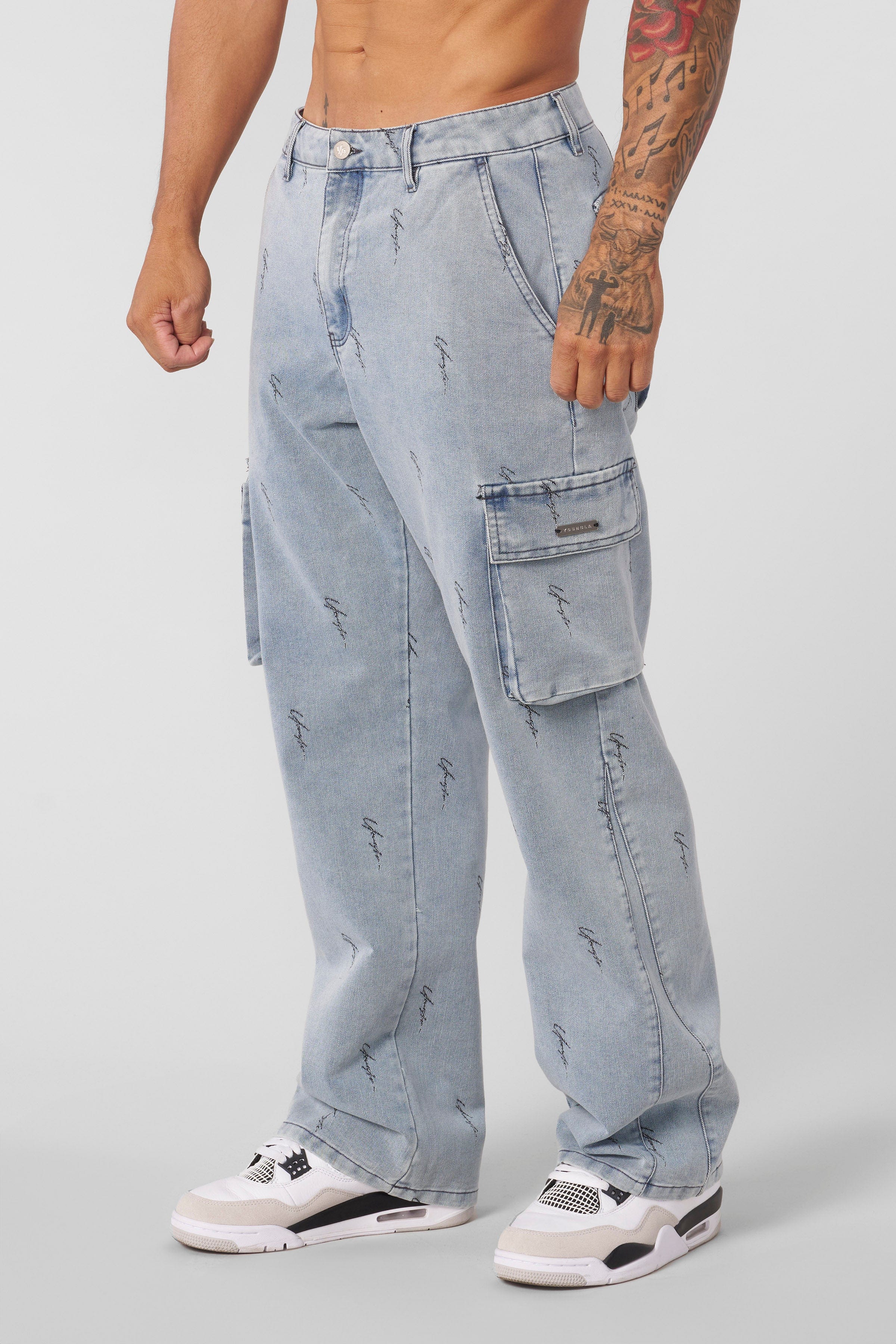 Light blue baggy fashion pants