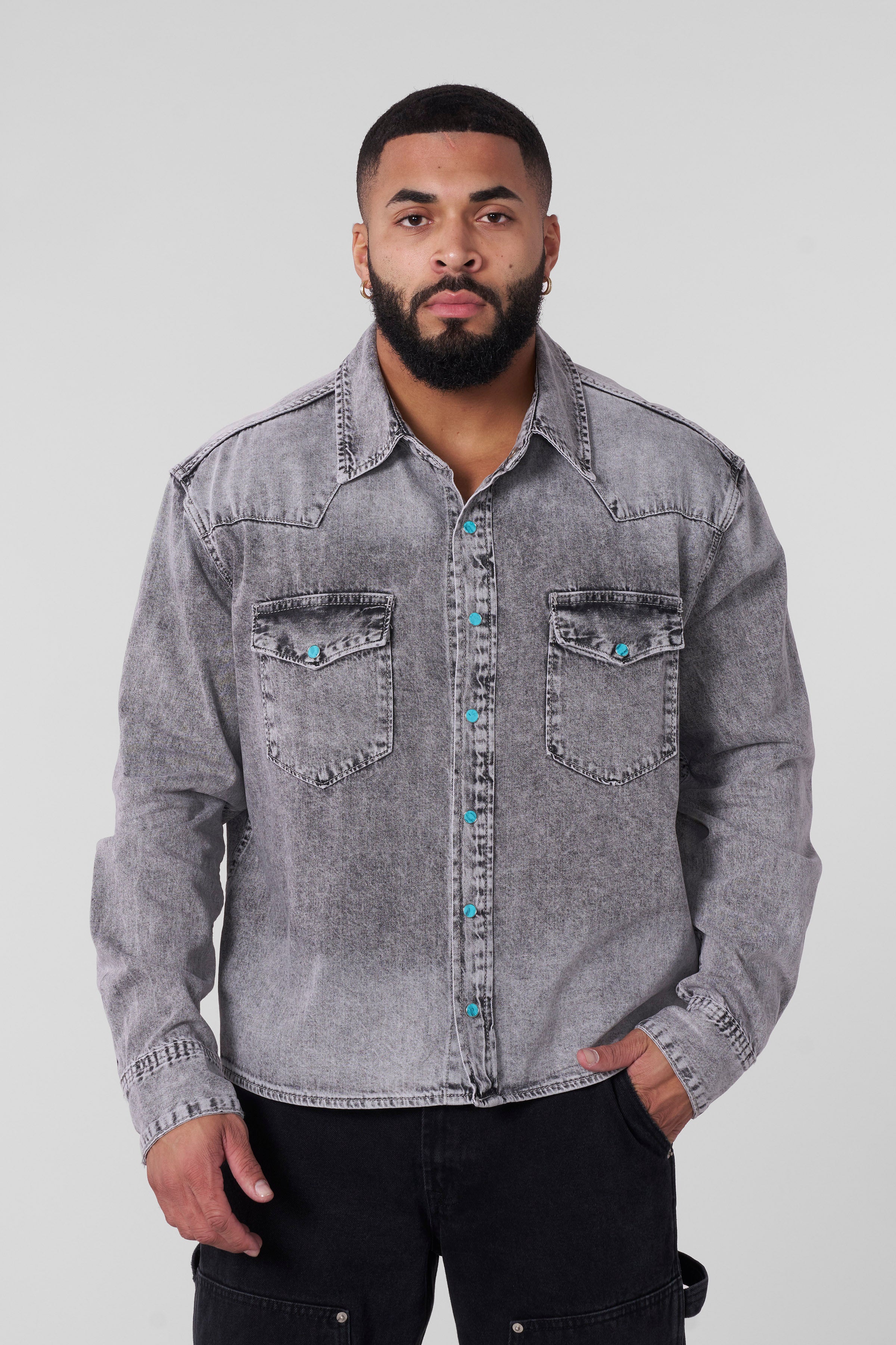 8011 - Western Denim Shirts