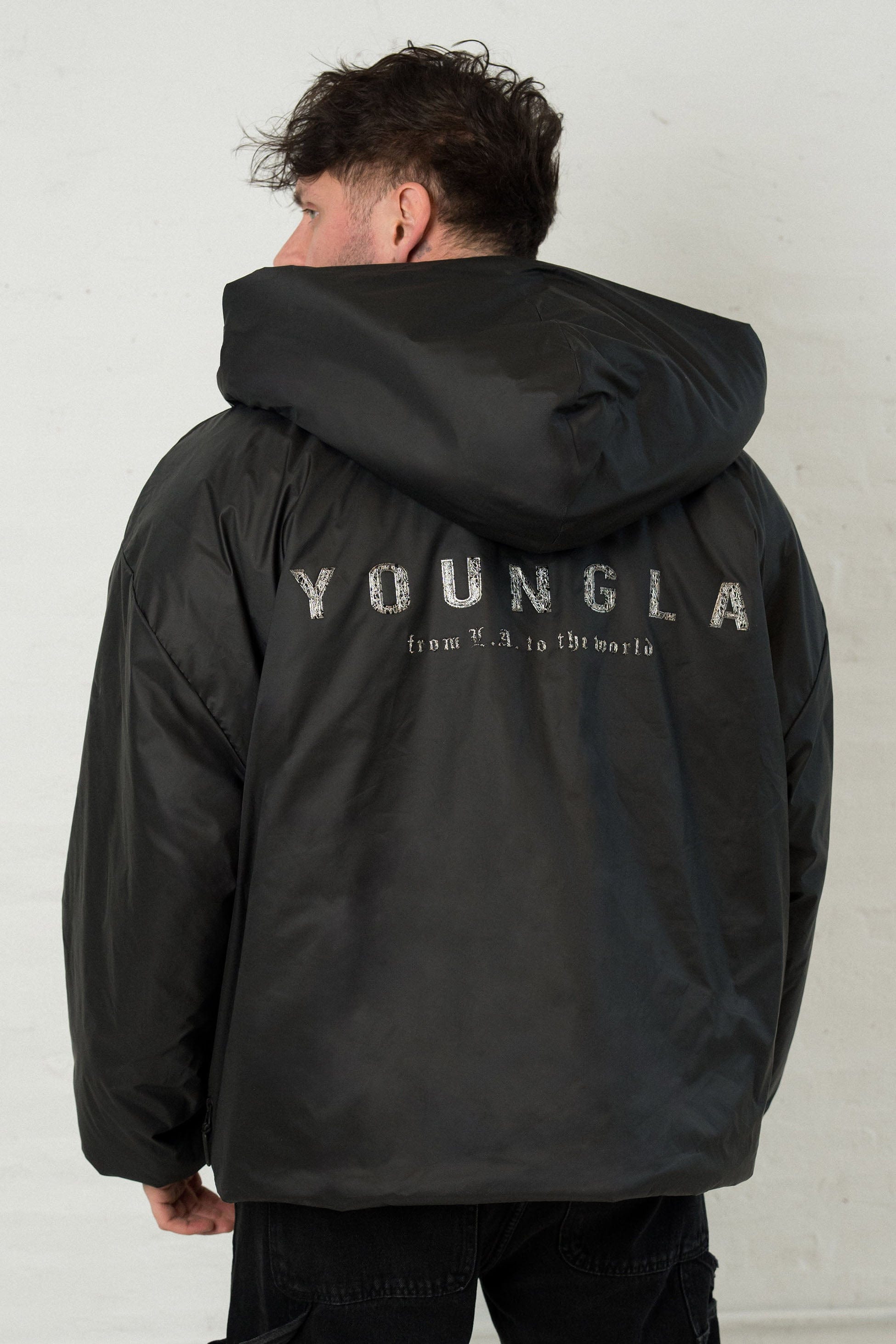 YoungLA Windbreaker Jacket Black XXL and Puffer on sale Jacket XXL NEW