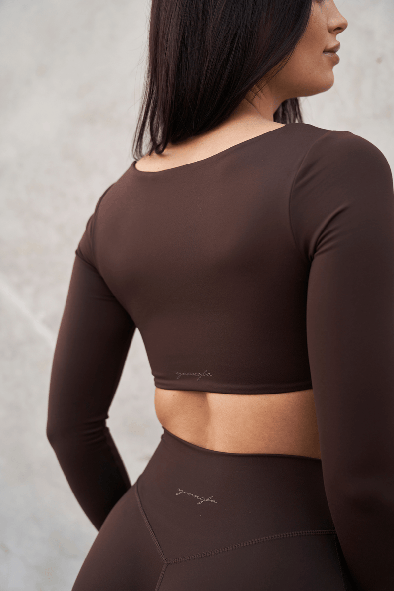 Long Sleeve Sports Top w/ built in bra – Lydia Endora