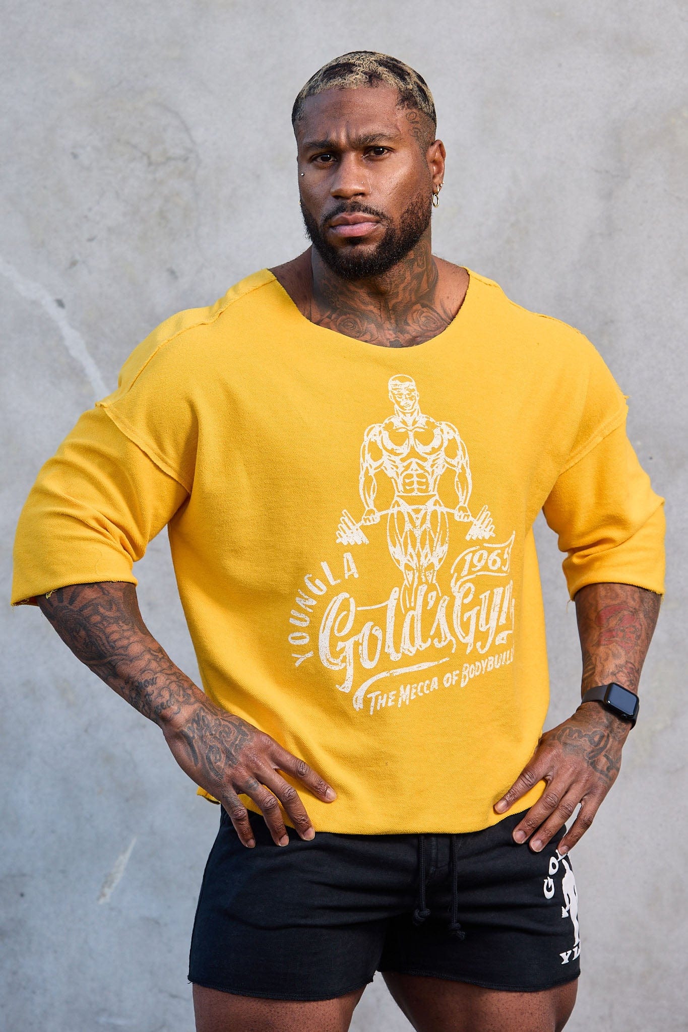 5021 - Gold's Gym Wide Neck Terry Tee