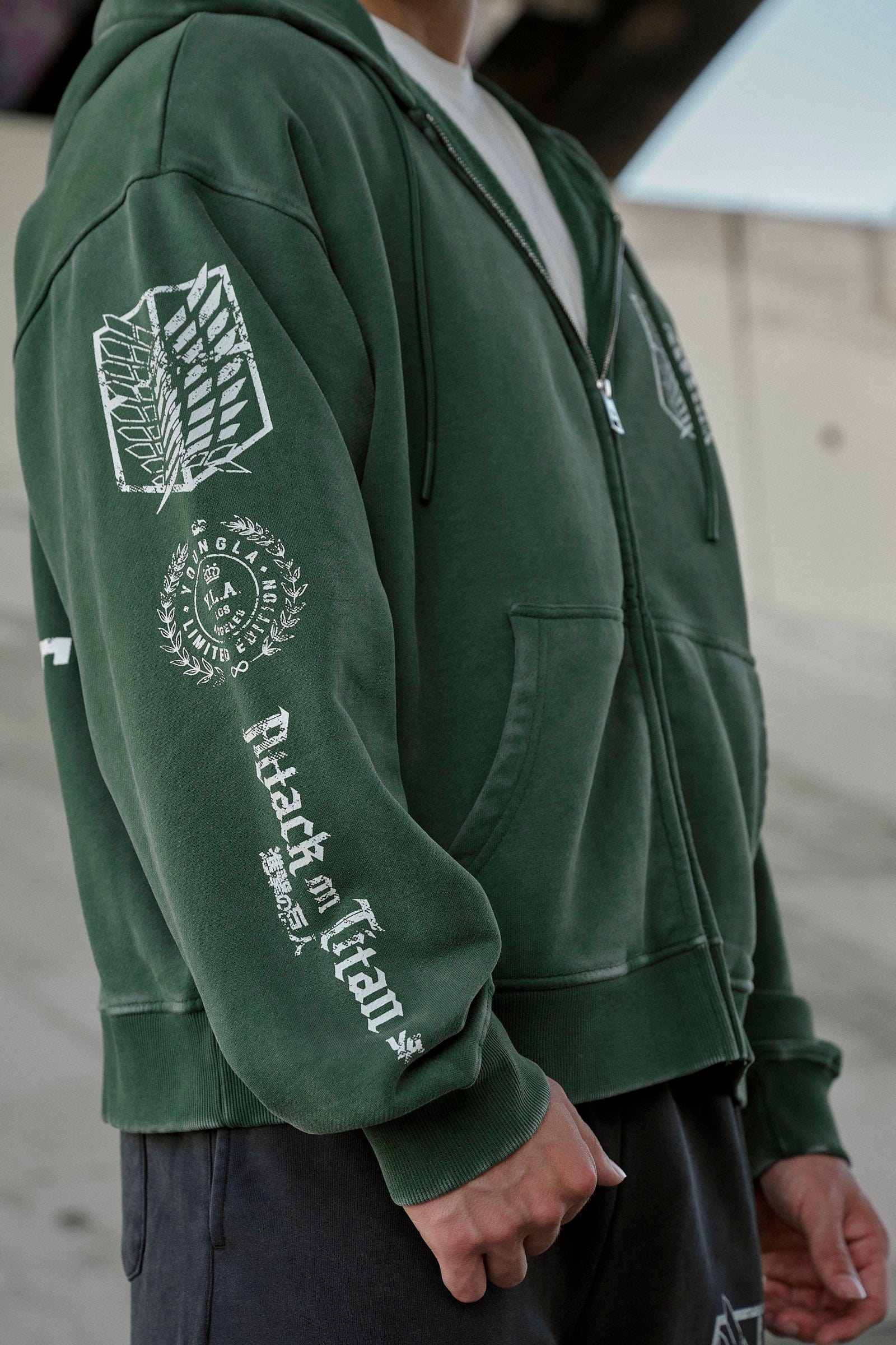 Attack On Titan zip up outlet hoodie