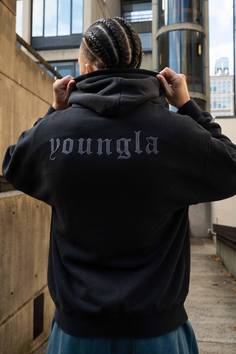 YoungLa 515 Monarch Zip Up Hoodie Black Size Small. R