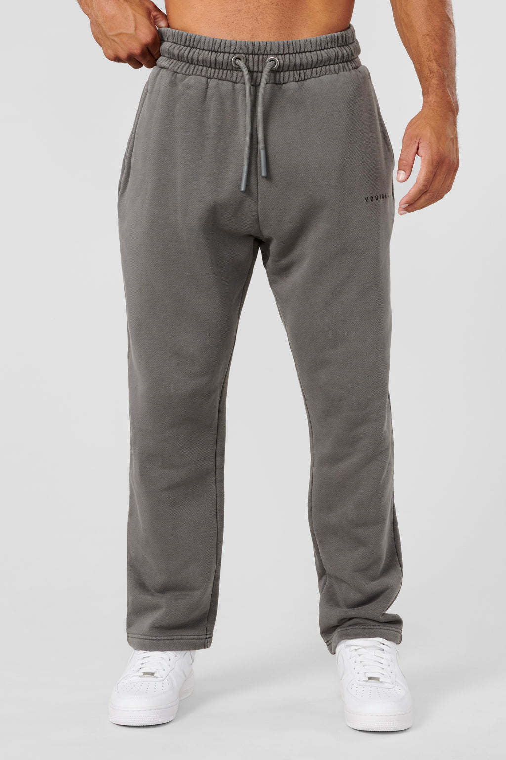 YoungLA Men's Jogger Sweatpants with Pockets Looser Fit Elastic