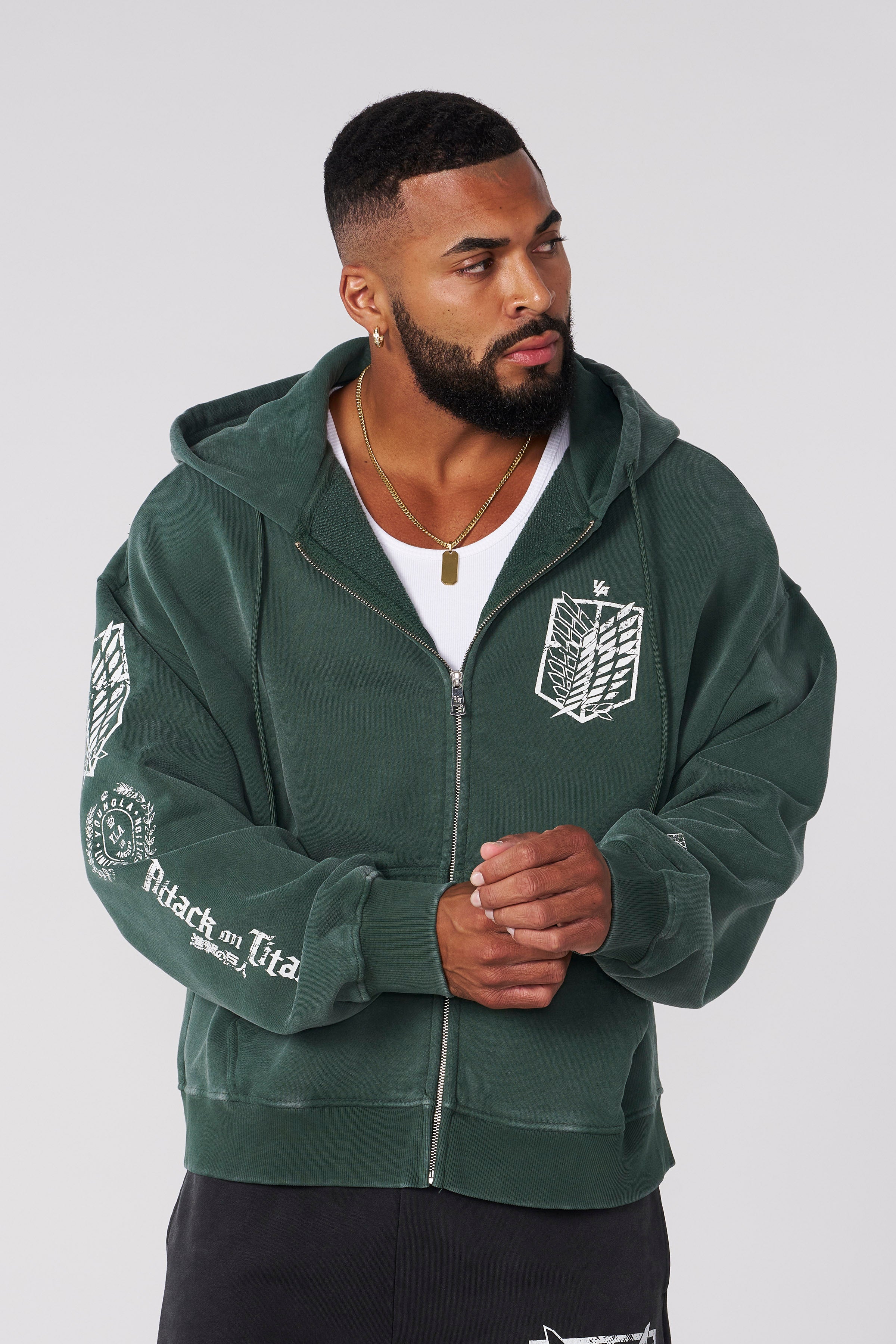 Attack on titan zip up hoodie hotsell