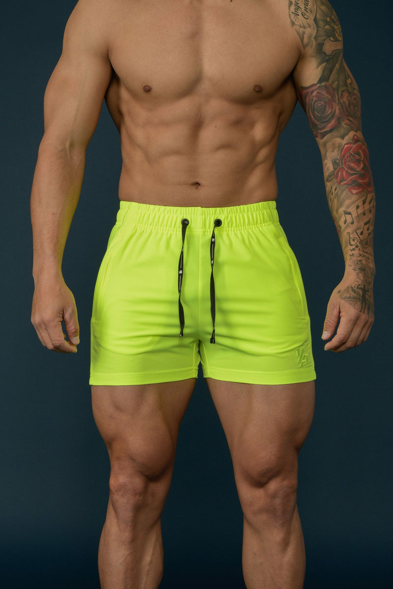 Danny Youngla Men's Bodybuilding Short Shorts Athletic Gym Training Pockets All Black / Large