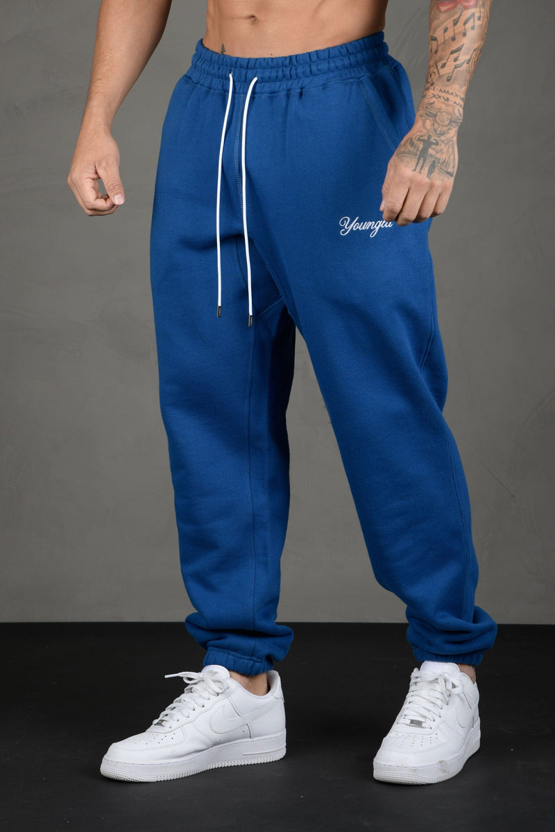 River Island Oversized joggers in Blue for Men