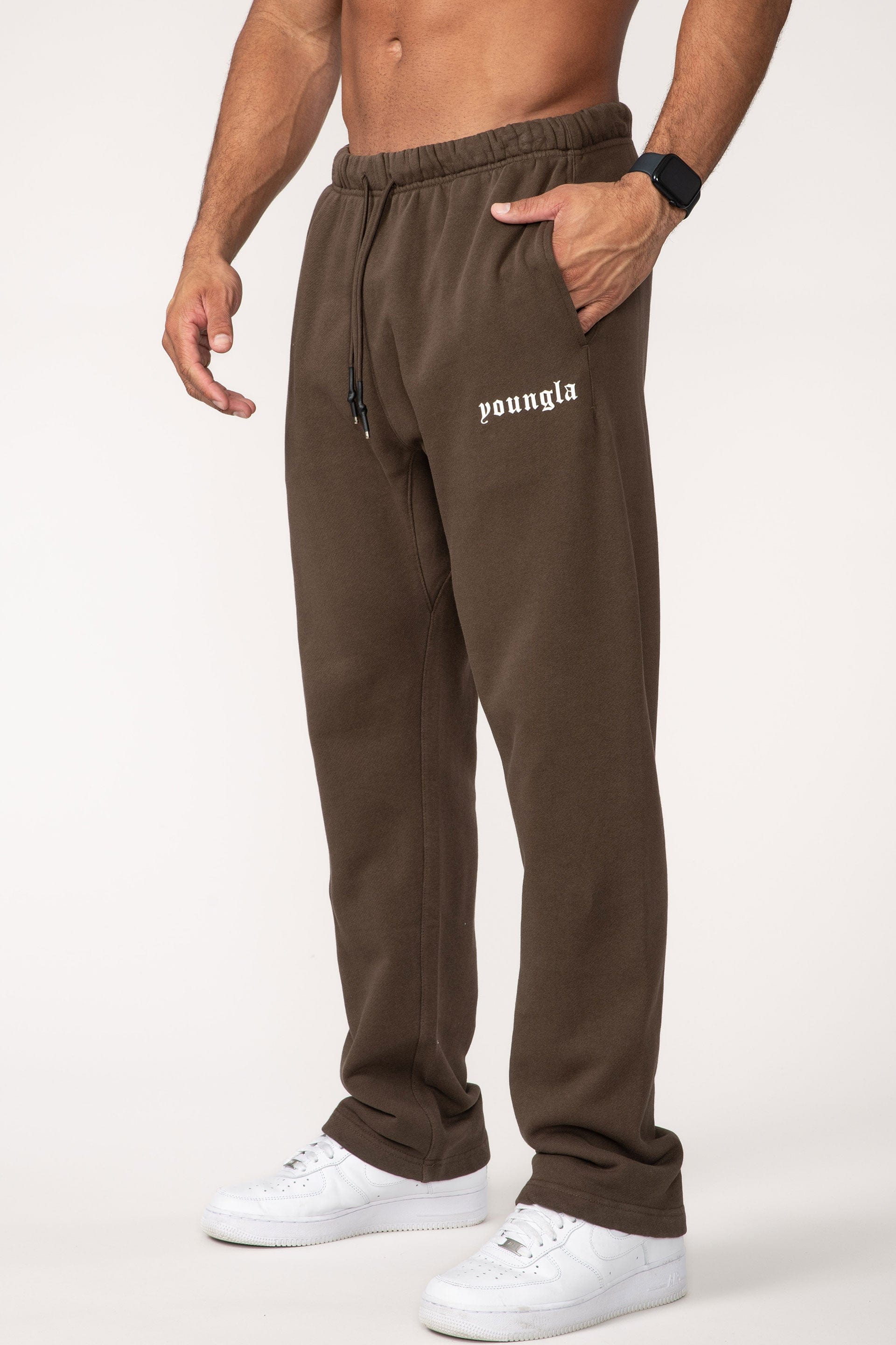 YOUNGLA 203 ZEN JOGGERS brown offers wash