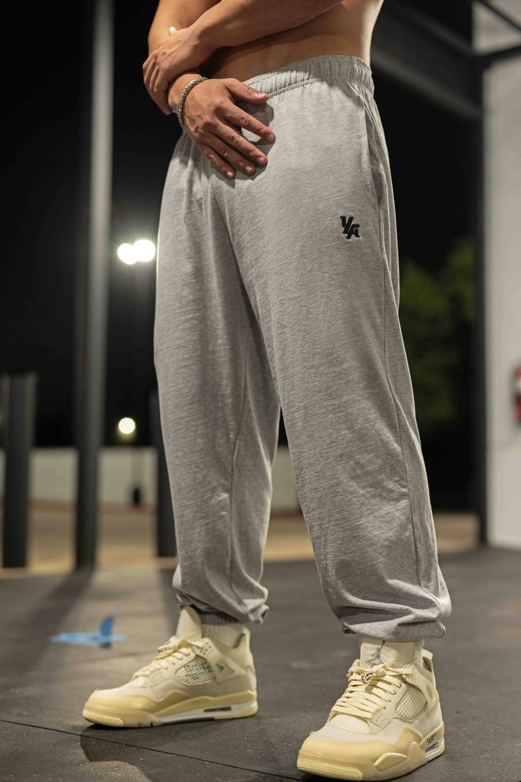 YoungLA Slim Joggers Sweatpants- Workout Gym Track Pants Mens 2XL Blue